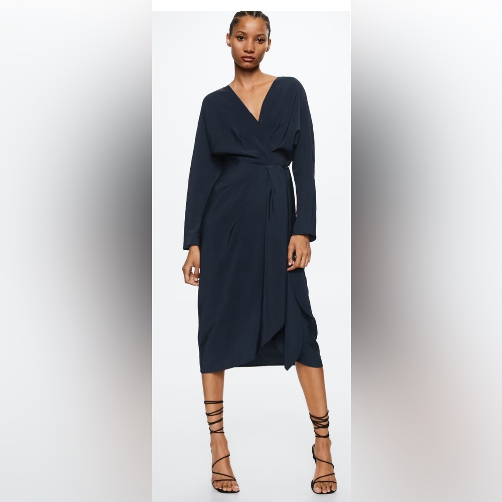 Wrapped midi dress